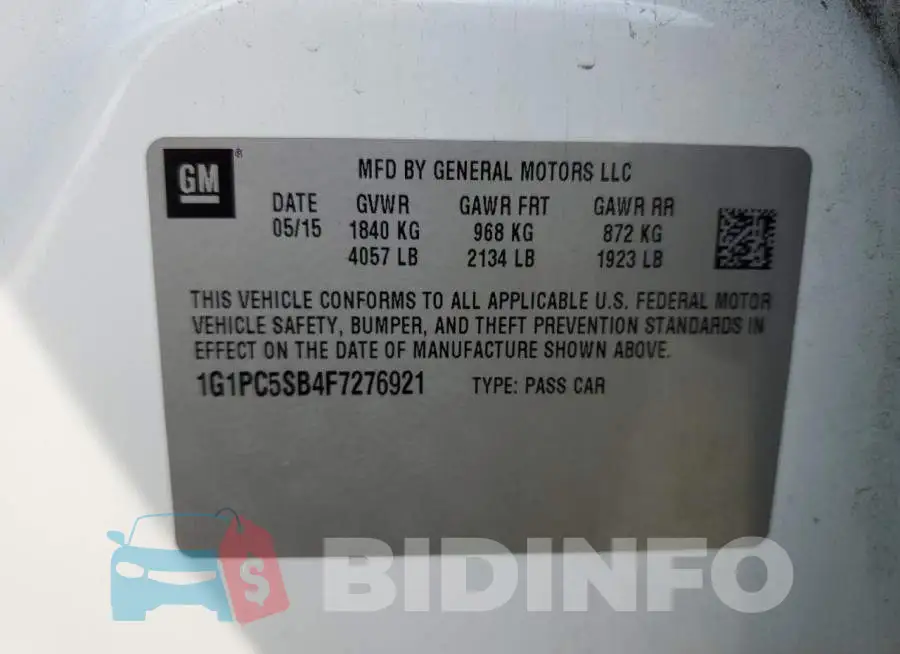 1G1PC5SB4F7276921 Photo# 12