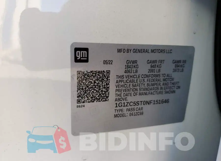 1G1ZC5ST0NF151646 Photo# 12