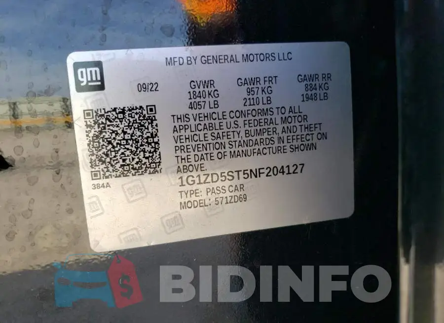 1G1ZD5ST5NF204127 Photo# 12