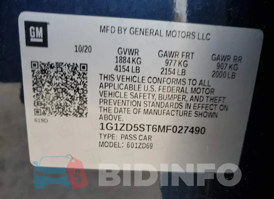 1G1ZD5ST6MF027490 Photo# 12