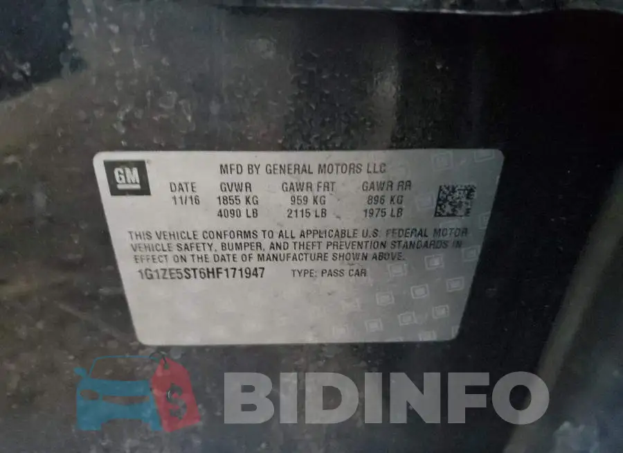 1G1ZE5ST6HF171947 Photo# 12