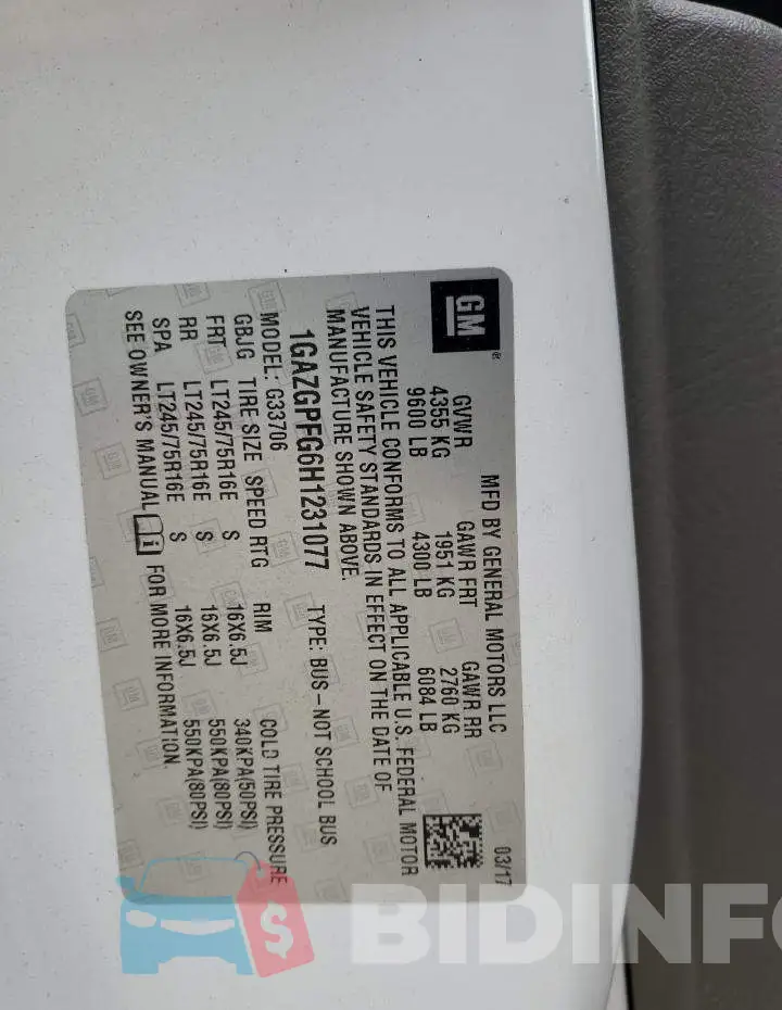 1GAZGPFG6H1231077 Photo# 13