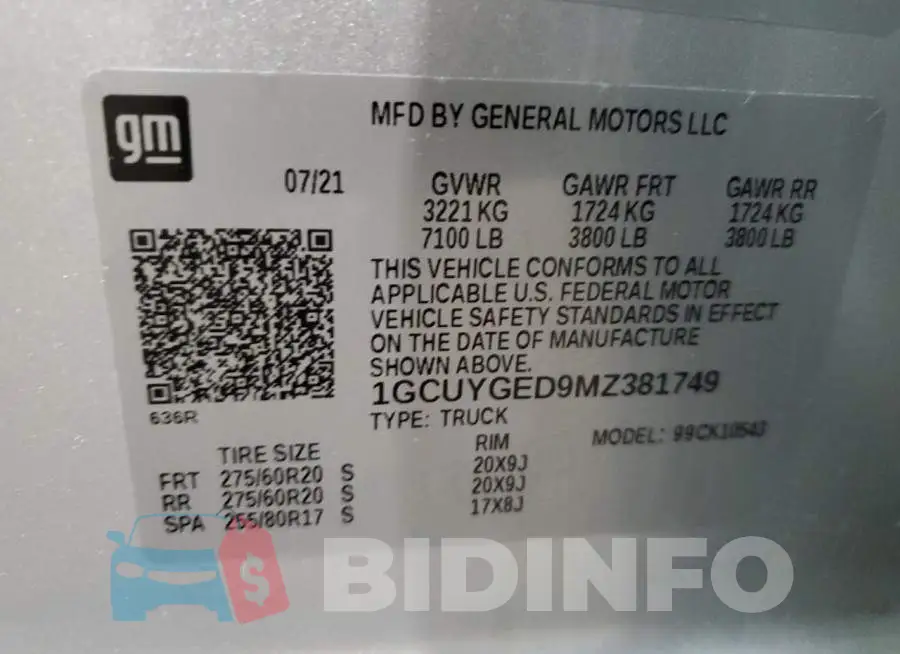 1GCUYGED9MZ381749 Photo# 12