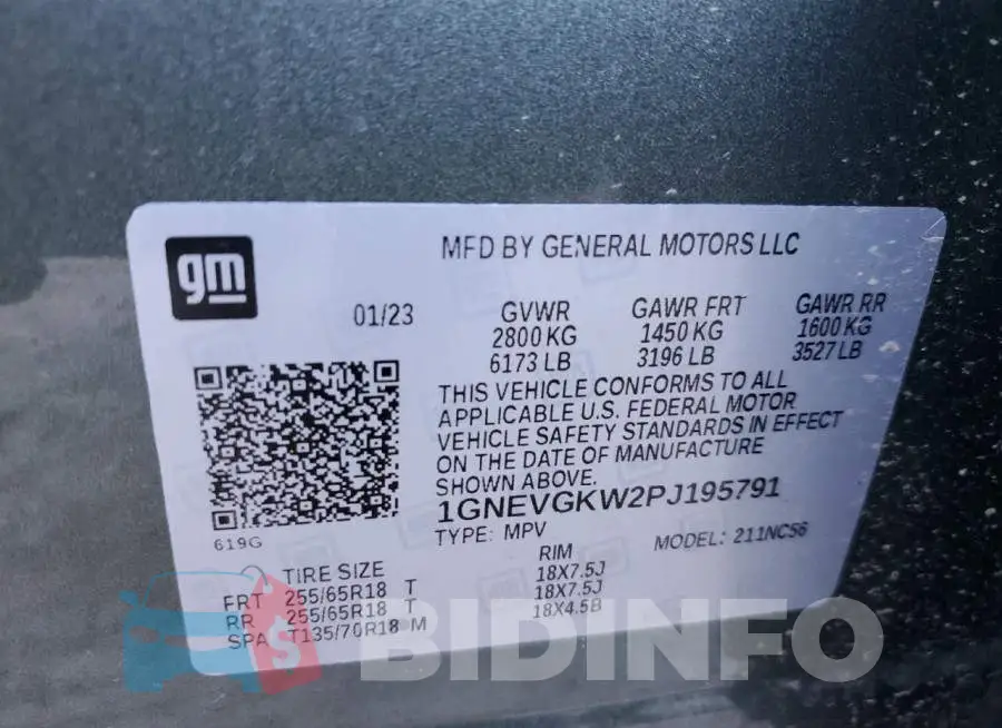 1GNEVGKW2PJ195791 Photo# 13