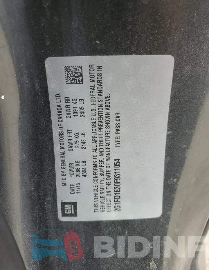 2G1FD1E30F9311054 Photo# 12