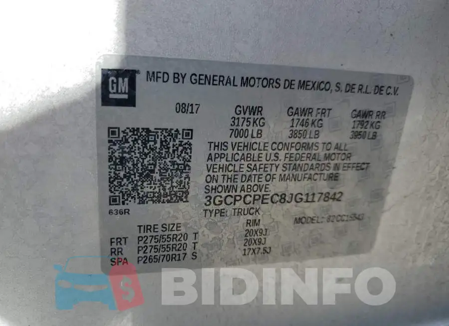 3GCPCPEC8JG117842 Photo# 13