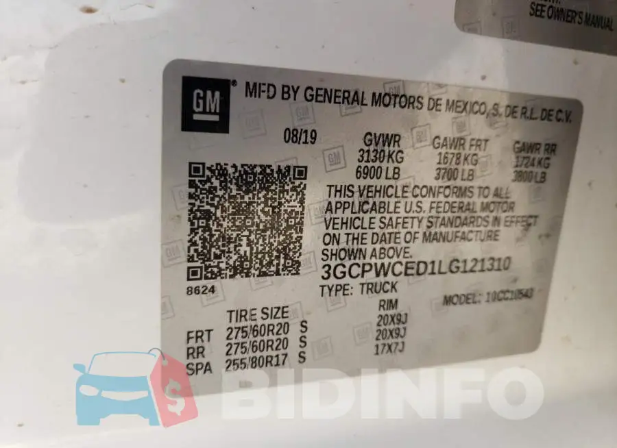 3GCPWCED1LG121310 Photo# 12