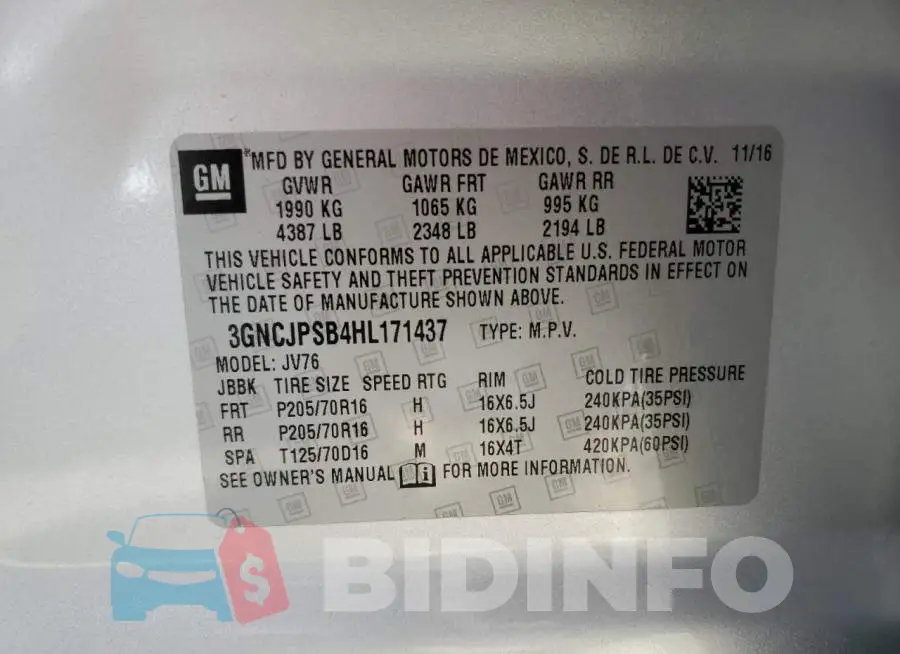3GNCJPSB4HL171437 Photo# 13