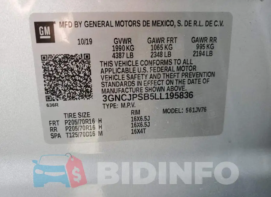 3GNCJPSB5LL195836 Photo# 12