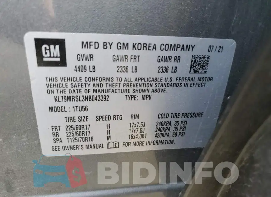 KL79MRSL3NB043392 Photo# 12