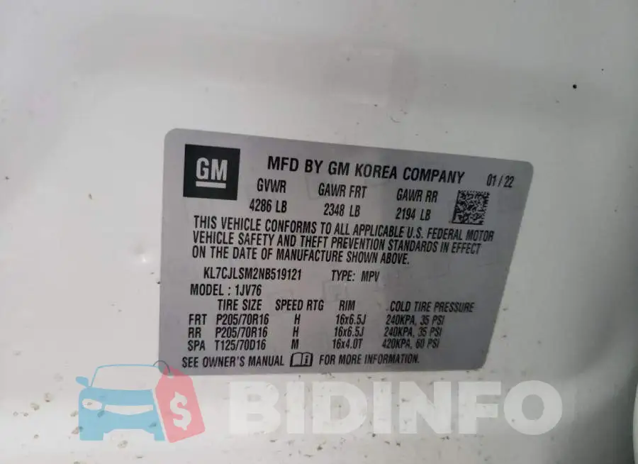 KL7CJLSM2NB519121 Photo# 13