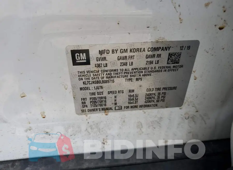 KL7CJNSB6LB089715 Photo# 13
