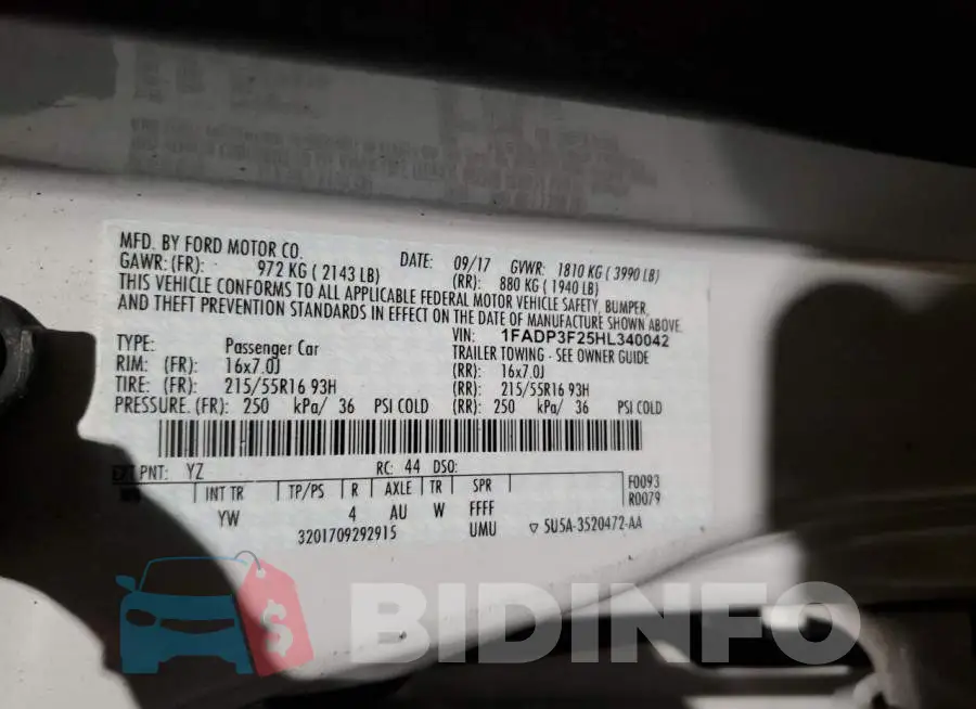 1FADP3F25HL340042 Photo# 12
