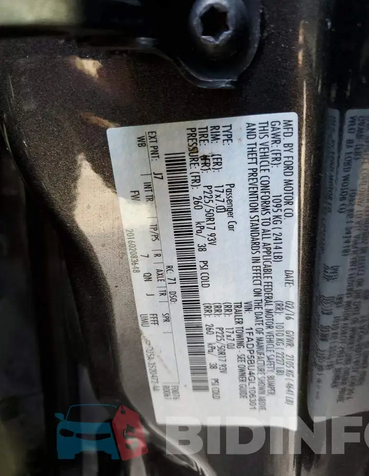 1FADP5BU4GL106301 Photo# 12