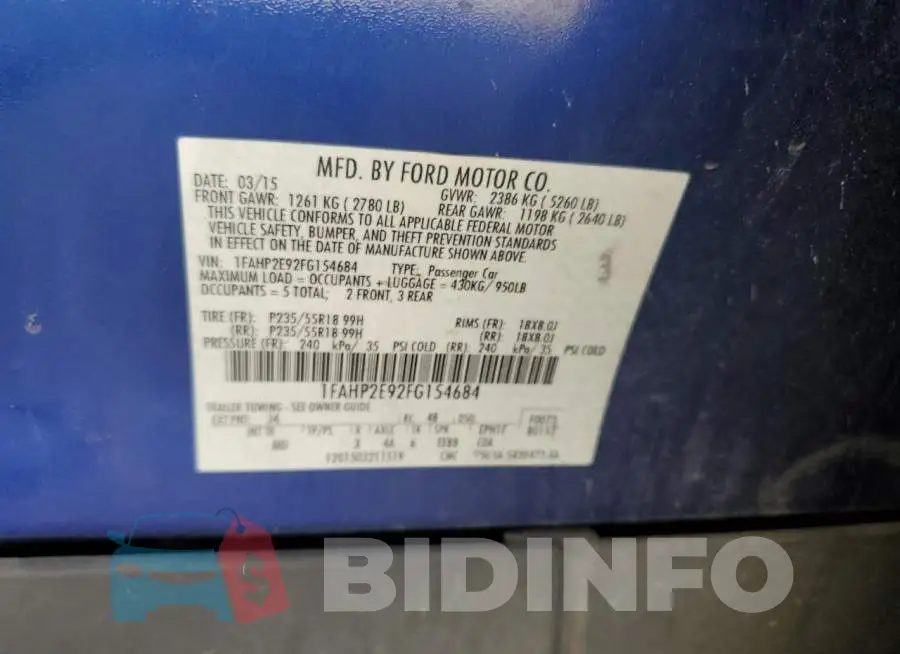 1FAHP2E92FG154684 Photo# 12