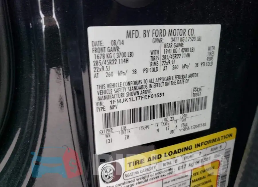 1FMJK1LT7FEF01551 Photo# 13