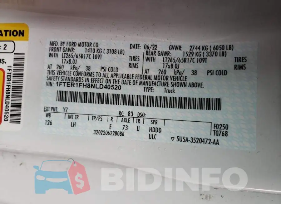 1FTER1FH8NLD40520 Photo# 12