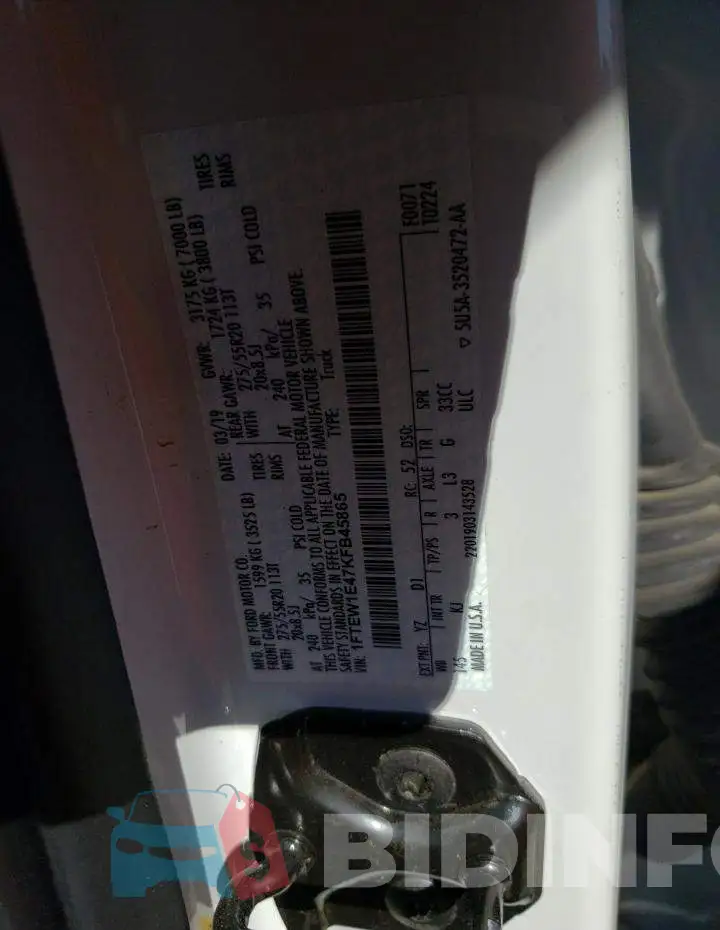 1FTEW1E47KFB45865 Photo# 12