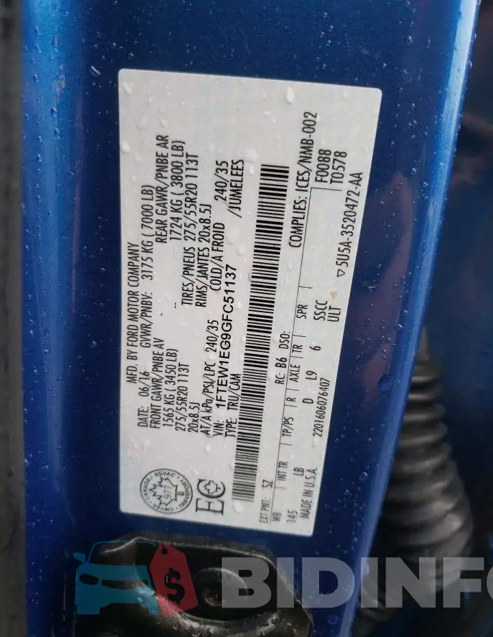 1FTEW1EG9GFC51137 Photo# 12