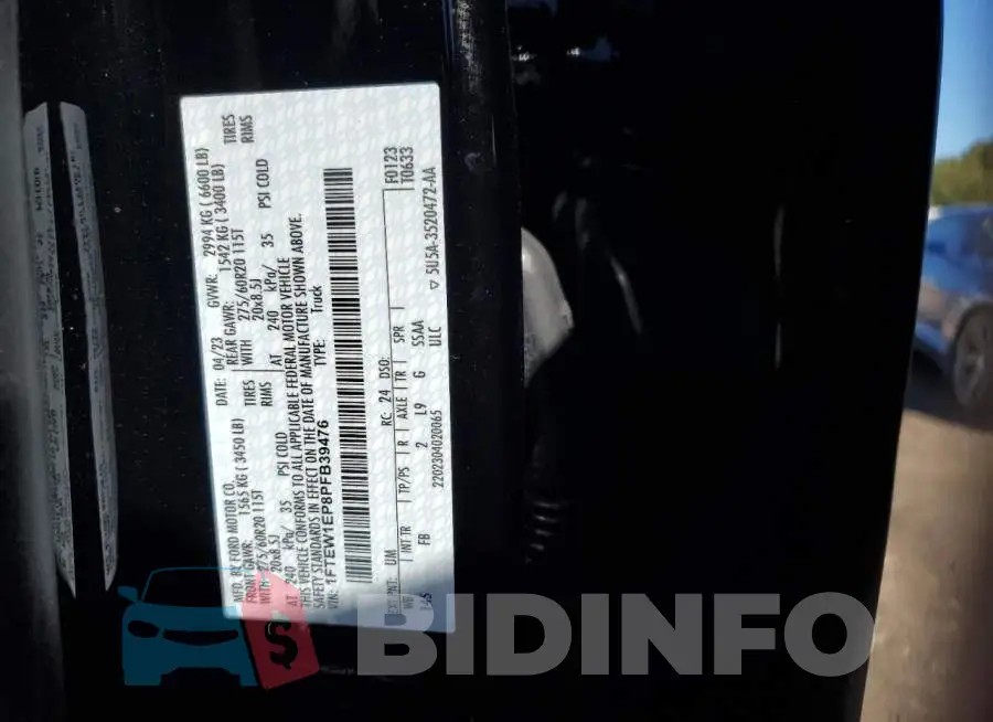 1FTEW1EP8PFB39476 Photo# 13