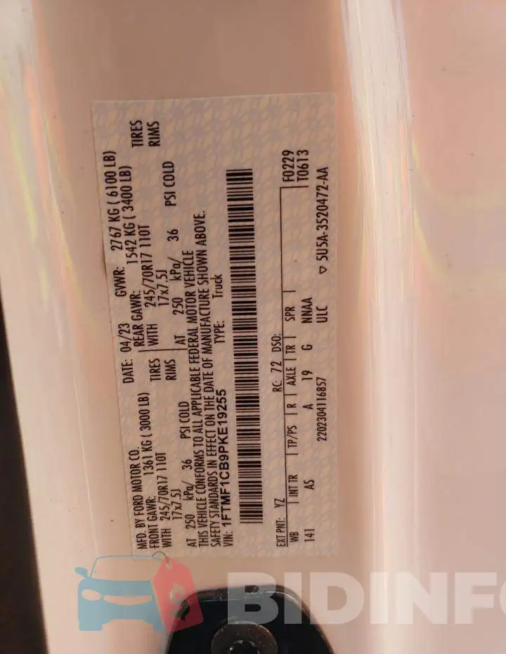 1FTMF1CB9PKE19255 Photo# 12
