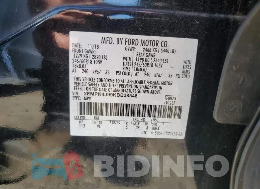 2FMPK4J99KBB38548 Photo# 13