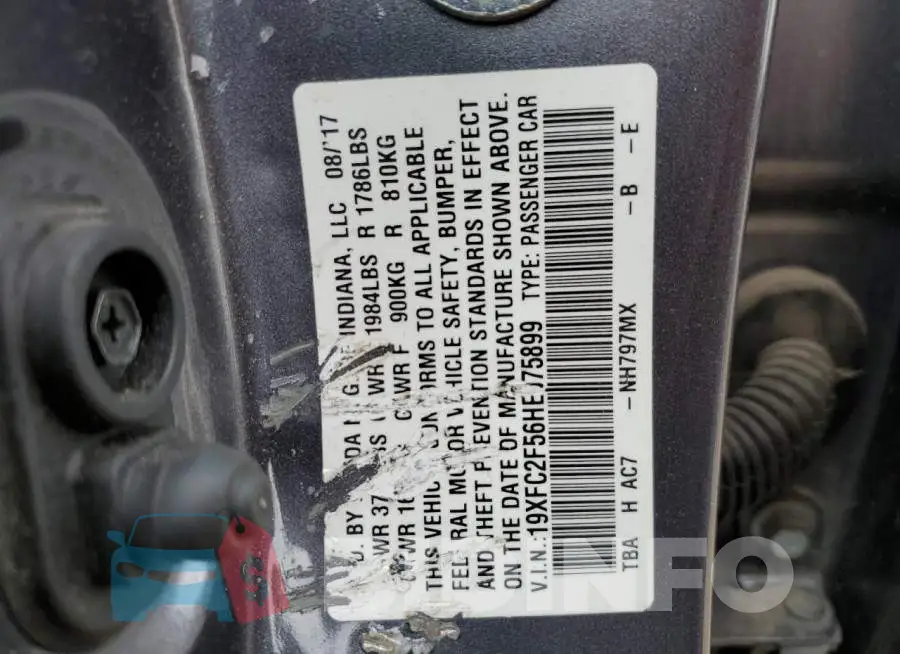 19XFC2F56HE075899 Photo# 12