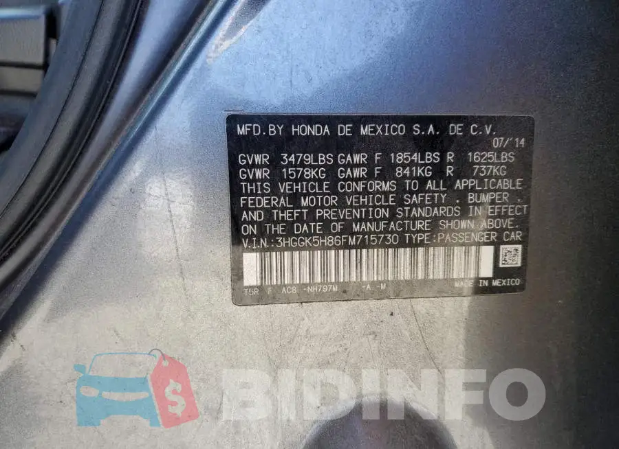3HGGK5H86FM715730 Photo# 12