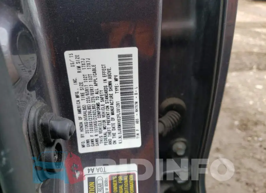 5J6RM4H52FL081281 Photo# 12