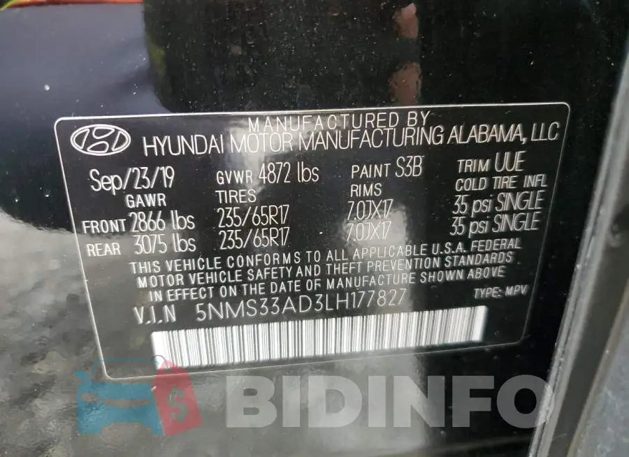 5NMS33AD3LH177827 Photo# 13