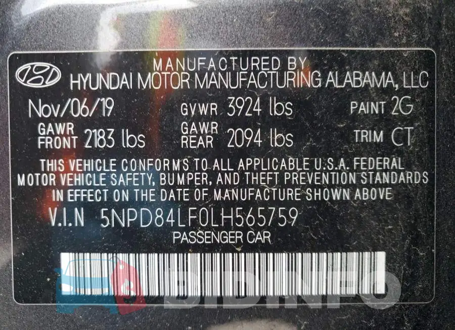 5NPD84LF0LH565759 Photo# 13