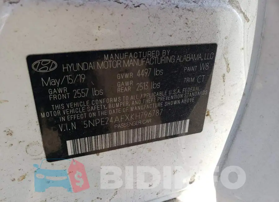 5NPE24AFXKH796787 Photo# 12