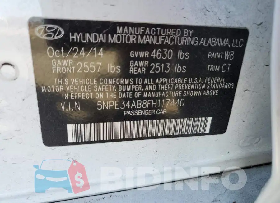5NPE34AB8FH117440 Photo# 12