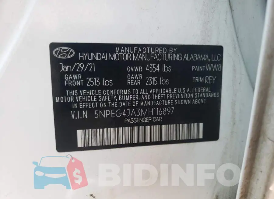 5NPEG4JA3MH116897 Photo# 12