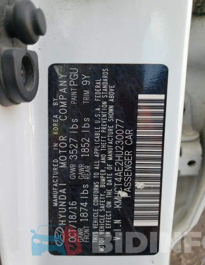 KMHCT4AE2HU230077 Photo# 12