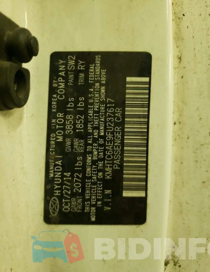 KMHTC6AE9FU237617 Photo# 12