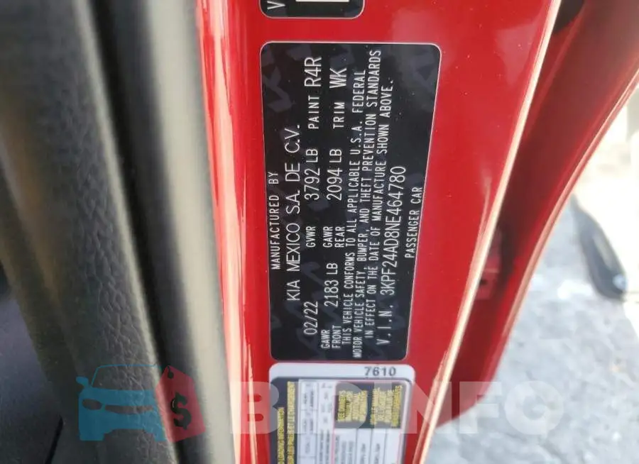 3KPF24AD8NE464780 Photo# 12