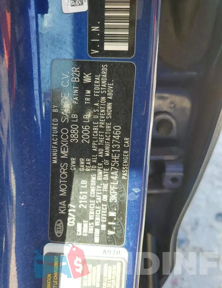 3KPFL4A75HE137460 Photo# 13