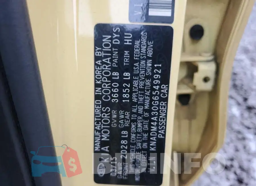 KNADM4A30G6549921 Photo# 12