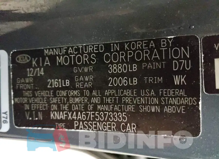 KNAFX4A67F5373335 Photo# 12