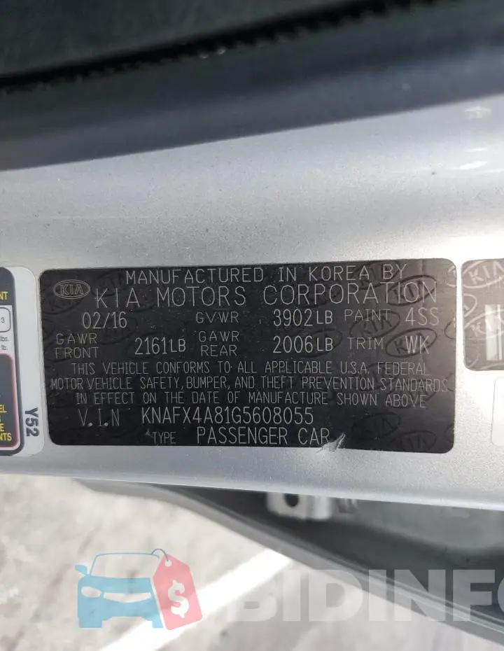 KNAFX4A81G5608055 Photo# 12