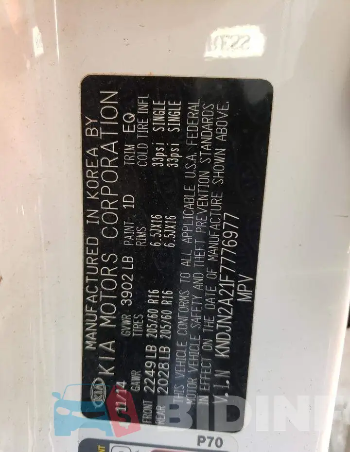 KNDJN2A21F7776977 Photo# 12