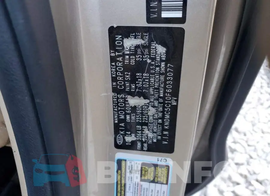 KNDMC5C10F6033077 Photo# 13