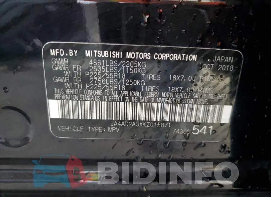 JA4AD2A3XKZ015871 Photo# 14