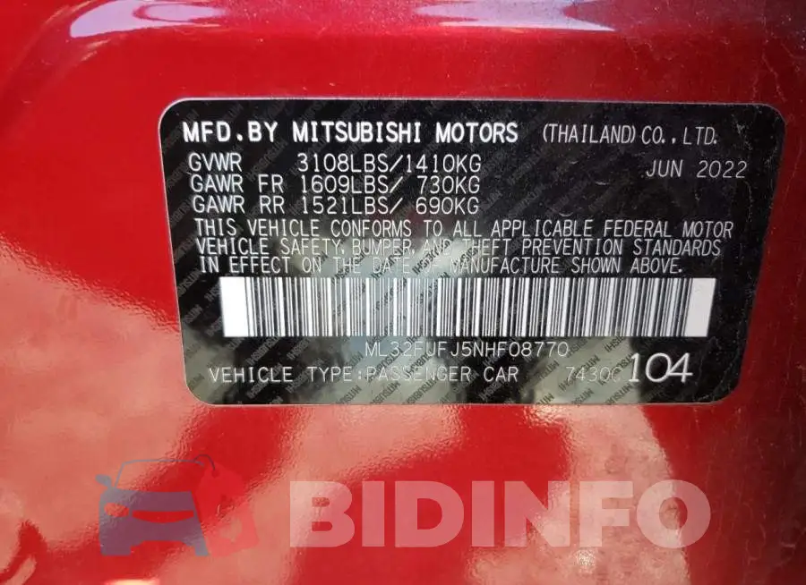 ML32FUFJ5NHF08770 Photo# 12