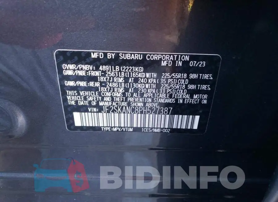 JF2SKANC8PH527387 Photo# 12