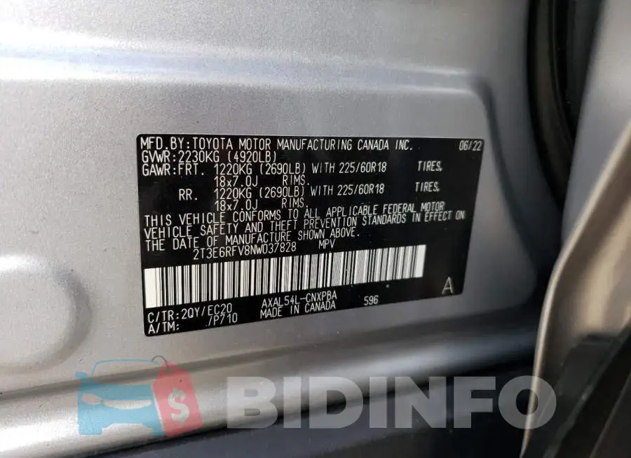 2T3E6RFV8NW037828 Photo# 14