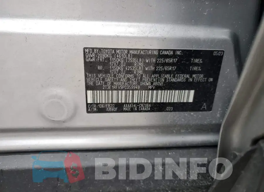 2T3F1RFV9PC359949 Photo# 13