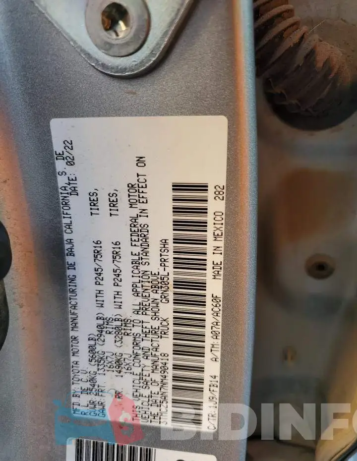 3TMCZ5AN7NM490418 Photo# 12