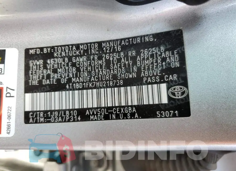 4T1BD1FK7HU218738 Photo# 12